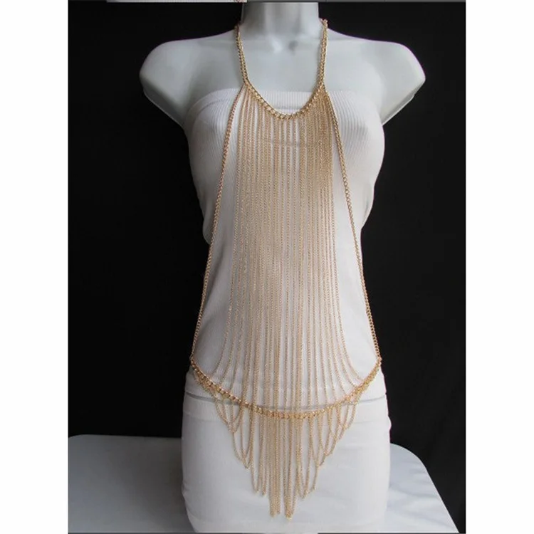 Retro Fringed Bikini Beach Accessories Fashionable And Popular Long Gold Body Chain Belt Body Chain For Party
Retro Fringed Bikini Beach Accessories Fashionable And Popular Long Gold Body Chain Belt Body Chain For Party