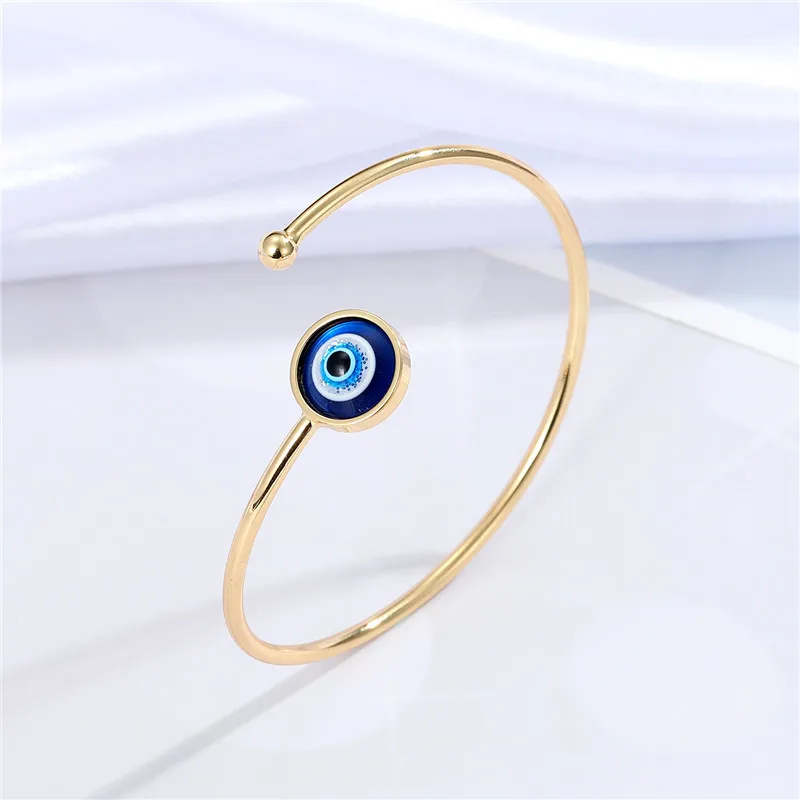 2022 New Arrival Fashion Open Evil Eye Jewelry Simple Design Silver Gold Plated Adjustable Geometric Blue Evil Eye Bracelet
2022 New Arrival Fashion Open Evil Eye Jewelry Simple Design Silver Gold Plated Adjustable Geometric Blue Evil Eye Bracelet
