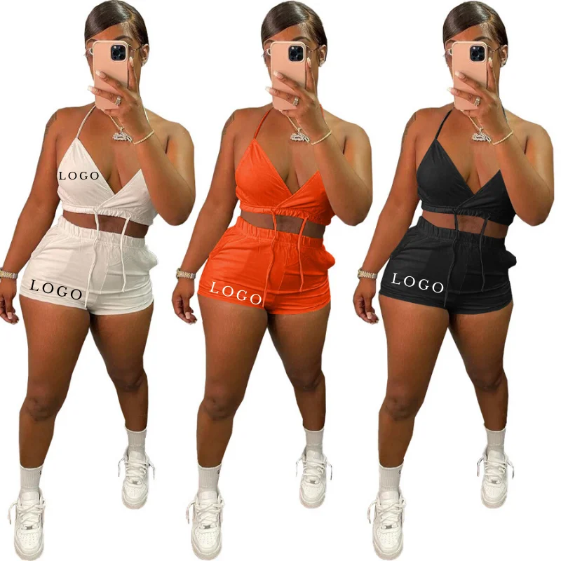 Women Pit Strip Binding Solid Color Women Two-Piece Set 2022 Summer New Irregularly Laced Top And Shorts Matching Suits
Women Pit Strip Binding Solid Color Women Two-Piece Set 2022 Summer New Irregularly Laced Top And Shorts Matching Suits