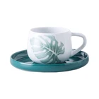 New Design Hualian Graceful Coffee tableware porcelain tea cup and saucer