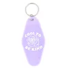 GAK001 personalized saying promotion green gold ring tassel custom acrylic keychain logo print naming ceremony gifts
