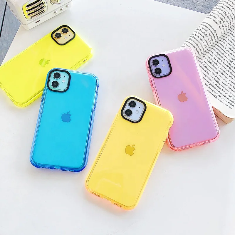 Fashion Colorful Luminous Transparent TPU TPE Soft Creative Cellphone Case for iPhone 11 Clear Back Case, Yellow, pink, fluorescent yellow, blue
Fashion Colorful Luminous Transparent TPU TPE Soft Creative Cellphone Case for iPhone 11 Clear Back Case, Yellow, pink, fluorescent yellow, blue