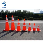90cm PVC european standard road warning colored safety traffic cone