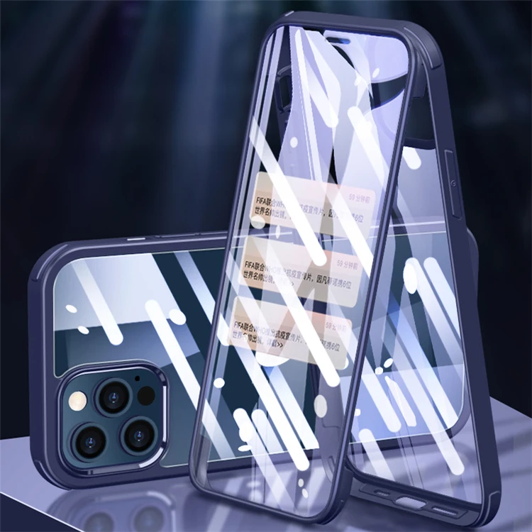 Double-Sided Tempered Glass Phone Case For iPhone 12mini/12 /12 Pro/12 Pro Max Cases TPU Soft Silicone Frame Transparent Cover, Black, blue, green, red
Double-Sided Tempered Glass Phone Case For iPhone 12mini/12 /12 Pro/12 Pro Max Cases TPU Soft Silicone Frame Transparent Cover, Black, blue, green, red