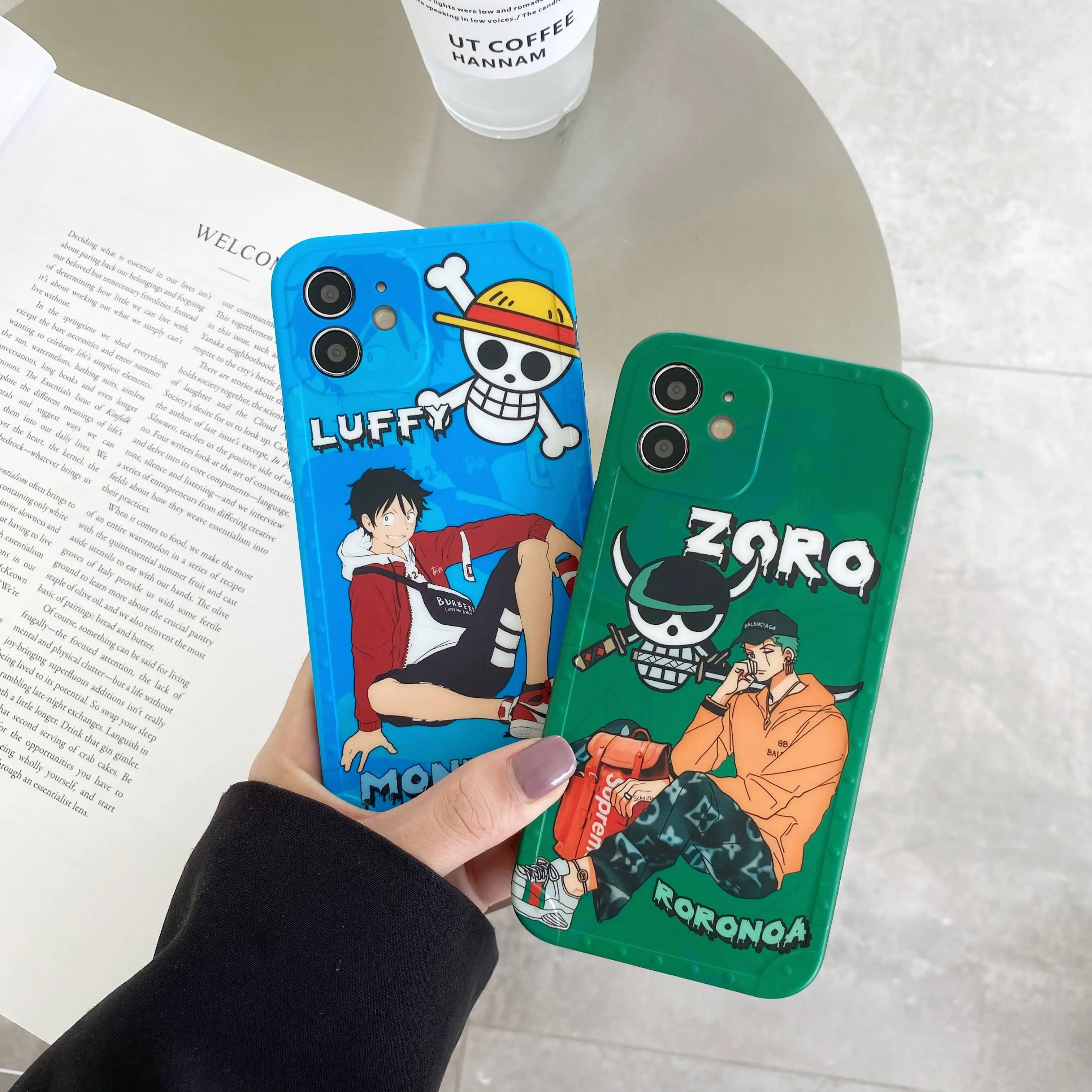 For iPhone 12 11 Pro Max XR Xs Max 7 8 Plus Cartoon Characters Anime Figures Zoro Luffy Soft IMD Phone Cover Case
For iPhone 12 11 Pro Max XR Xs Max 7 8 Plus Cartoon Characters Anime Figures Zoro Luffy Soft IMD Phone Cover Case