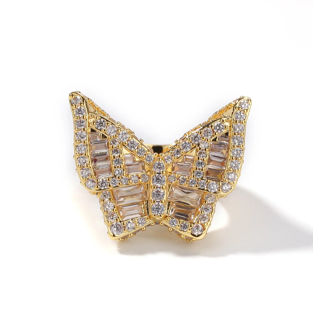 New micro-inset large zircon butterfly ring fashion gold-plated hip hop ring luxury gift
New micro-inset large zircon butterfly ring fashion gold-plated hip hop ring luxury gift