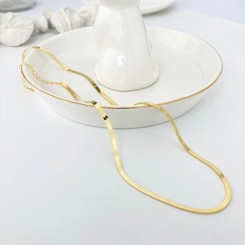 2021 Hot Selling whole sale 925 Sterling Silver Women Choker Gold Snake Chain Neckalce 18K gold white gold
2021 Hot Selling whole sale 925 Sterling Silver Women Choker Gold Snake Chain Neckalce 18K gold white gold