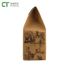 Multiple size simple stylish takeaway kraft paper box for bread, dessert, cake