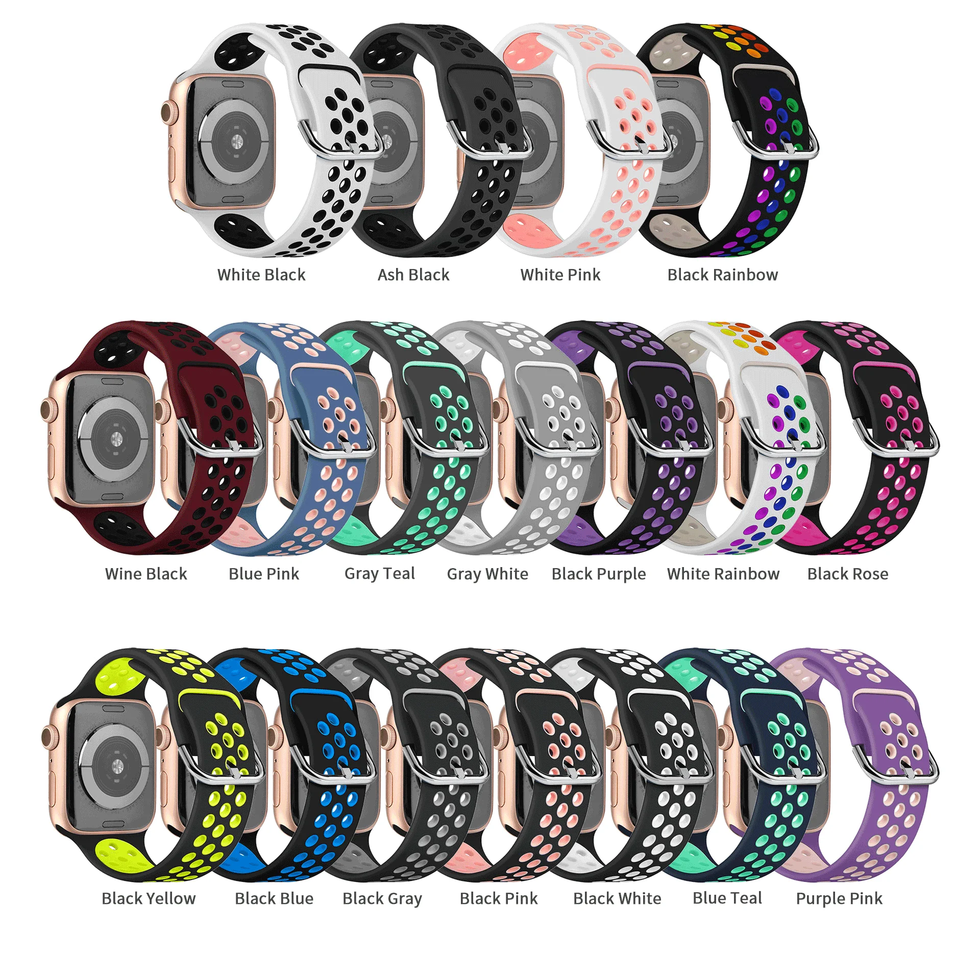 Custom designer 38mm 40mm 42mm 44mm sport fitness luxury rubber silicone apple smart watch band strap for iwatch 6/SE/5/4/3/2/1
Custom designer 38mm 40mm 42mm 44mm sport fitness luxury rubber silicone apple smart watch band strap for iwatch 6/SE/5/4/3/2/1