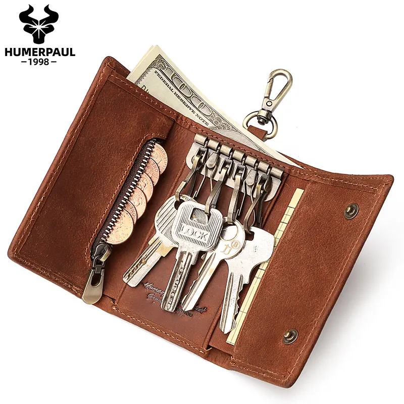 HUMERPAUL New Design crazy horse Leather Coin Purse Key Case Cash Purse Keyring Pouch Mini Multi Function Key Holder Wallet, Brown/black/coffee
HUMERPAUL New Design crazy horse Leather Coin Purse Key Case Cash Purse Keyring Pouch Mini Multi Function Key Holder Wallet, Brown/black/coffee