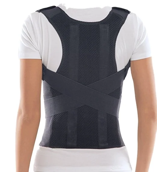 Wholesale elastic belt high quality posture corrector upper back support brace, Black
Wholesale elastic belt high quality posture corrector upper back support brace, Black
