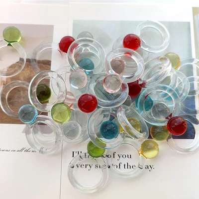 Summer Newest Jewelry Colorful Candy Color Glass Ball Acrylic Rings Circle Round Transparent Resin Finger Rings For Girls
Summer Newest Jewelry Colorful Candy Color Glass Ball Acrylic Rings Circle Round Transparent Resin Finger Rings For Girls