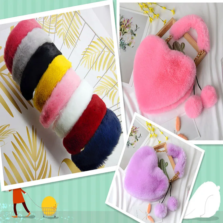 Luxury fur headband sets purse with Heart shaped bag faux fur handbags for women, 14 colors
Luxury fur headband sets purse with Heart shaped bag faux fur handbags for women, 14 colors