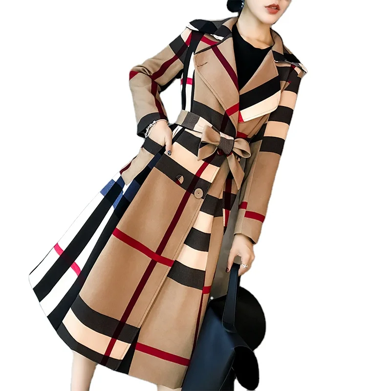 In Stock Amazon Europe and American Style Hot Sale High Quality New Color Matching Autumn Fashion Long Elegant Women Coat, Picture
In Stock Amazon Europe and American Style Hot Sale High Quality New Color Matching Autumn Fashion Long Elegant Women Coat, Picture