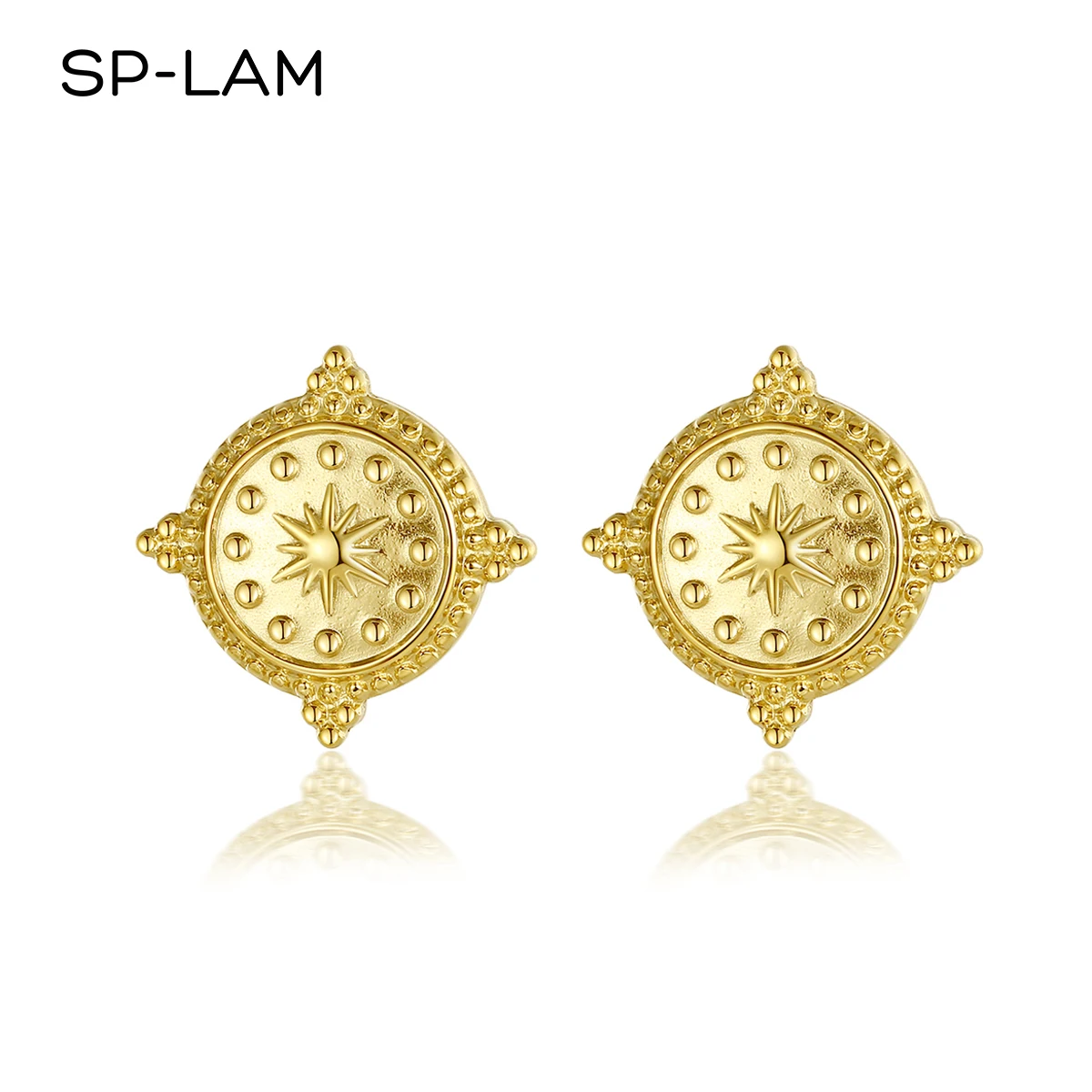 SP-LAM Popular Latest Fashion Lady Earing Jewelry Designer Halo Gold Trendy Girl Coin Earring
SP-LAM Popular Latest Fashion Lady Earing Jewelry Designer Halo Gold Trendy Girl Coin Earring