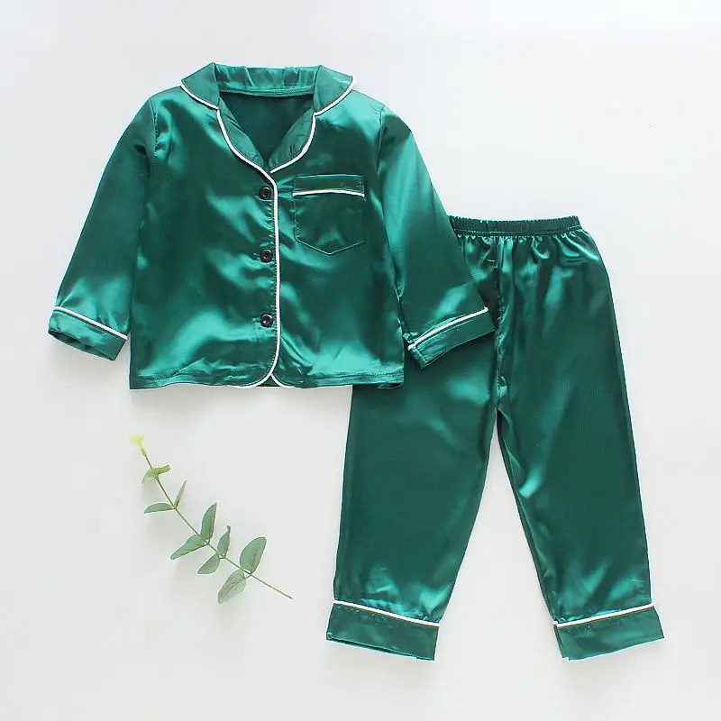 Fall Children Boys Girl Cartoon Bear Silk Satin Sleepwear Nightwear Print Animal Cartoon Pajamas For Kids
Fall Children Boys Girl Cartoon Bear Silk Satin Sleepwear Nightwear Print Animal Cartoon Pajamas For Kids