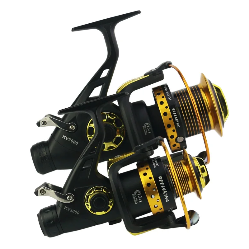 Reelsking KV30-80 13+1BB Double Drag spining reel metal spoon seewater fishing reels, Black+gold
Reelsking KV30-80 13+1BB Double Drag spining reel metal spoon seewater fishing reels, Black+gold