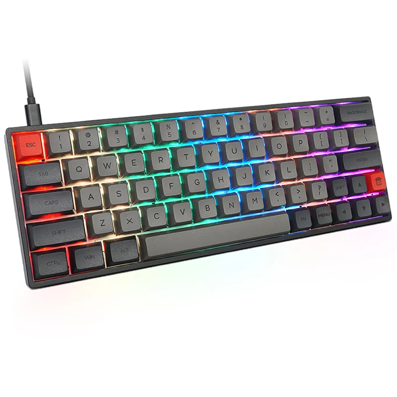 Factory Support OEM ODM hotswap SK64 Gateron optical switch wireless GSA pbt keycaps 60% waterproof rgb keyboard gaming, Black/ white
Factory Support OEM ODM hotswap SK64 Gateron optical switch wireless GSA pbt keycaps 60% waterproof rgb keyboard gaming, Black/ white