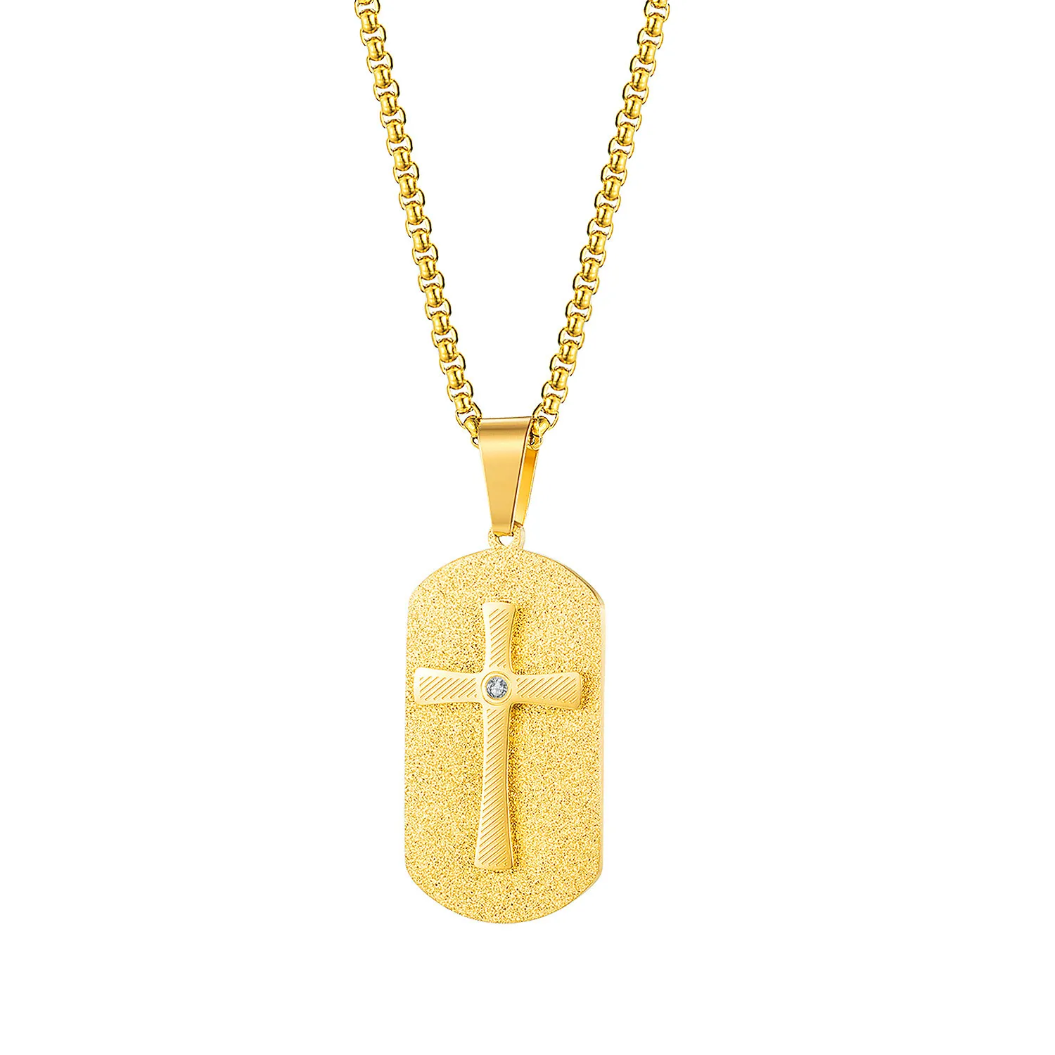 Wholesale factory price 316L stainless steel jewelry dogtag cross pendant necklace for men necklace
Wholesale factory price 316L stainless steel jewelry dogtag cross pendant necklace for men necklace