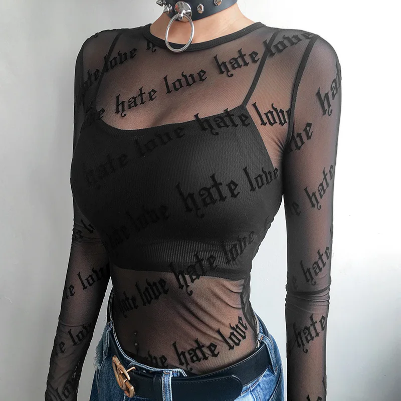 R31019s 2019 Fashion Mesh Pattern See Through Women Long Sleeve T-shirts, As picture
R31019s 2019 Fashion Mesh Pattern See Through Women Long Sleeve T-shirts, As picture