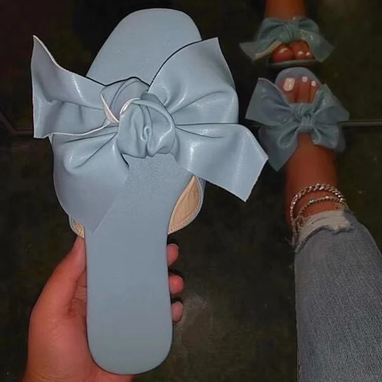 2021 new arrivals plus size women bow sandals casual shoes summer flat pu slippers ladies custom slide sandals, 5 colors
2021 new arrivals plus size women bow sandals casual shoes summer flat pu slippers ladies custom slide sandals, 5 colors