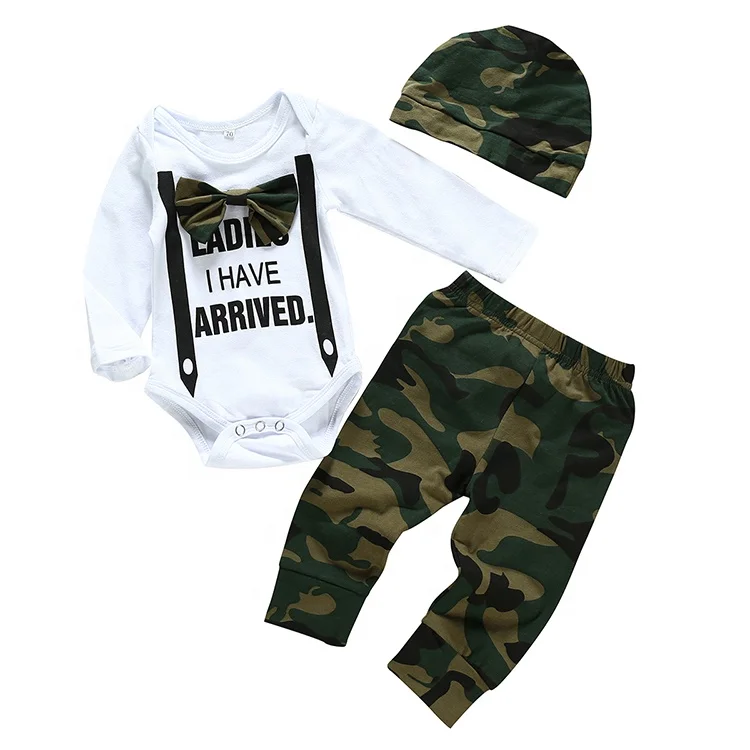 Toddler Baby Boy Romper Long Sleeve Newborn Cotton Camouflage Pants White Bodysuit Winter Baby Clothes Outfits Sets
Toddler Baby Boy Romper Long Sleeve Newborn Cotton Camouflage Pants White Bodysuit Winter Baby Clothes Outfits Sets