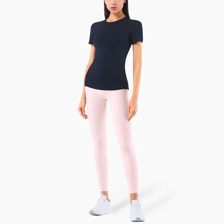 New product listing letter slim round neck breathable seamless ladies sports yoga t-shirt
New product listing letter slim round neck breathable seamless ladies sports yoga t-shirt