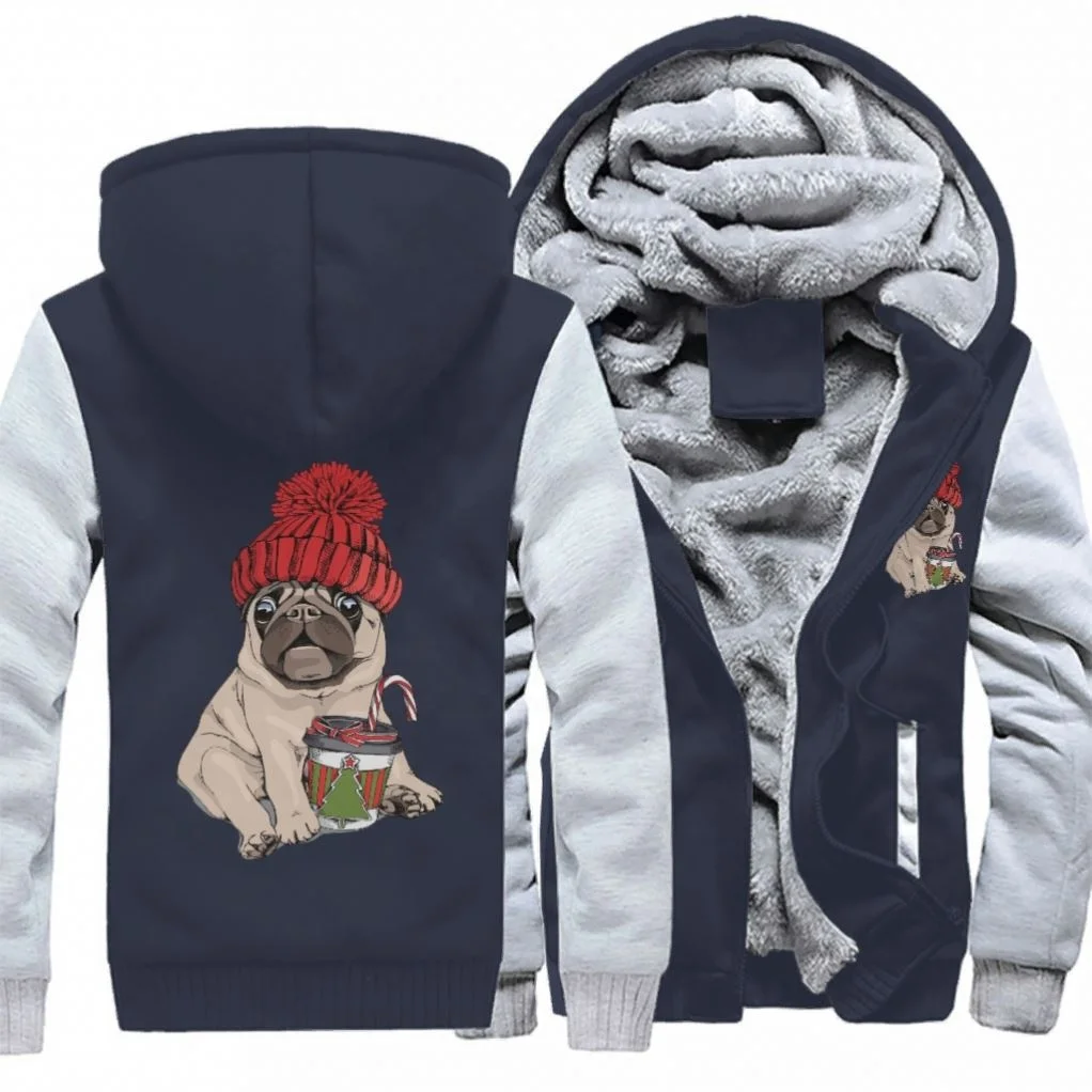 Custom Design High Quality Sublimation Christmas Pug Men's Hoodies Full Zip Up Hoodie
Custom Design High Quality Sublimation Christmas Pug Men's Hoodies Full Zip Up Hoodie