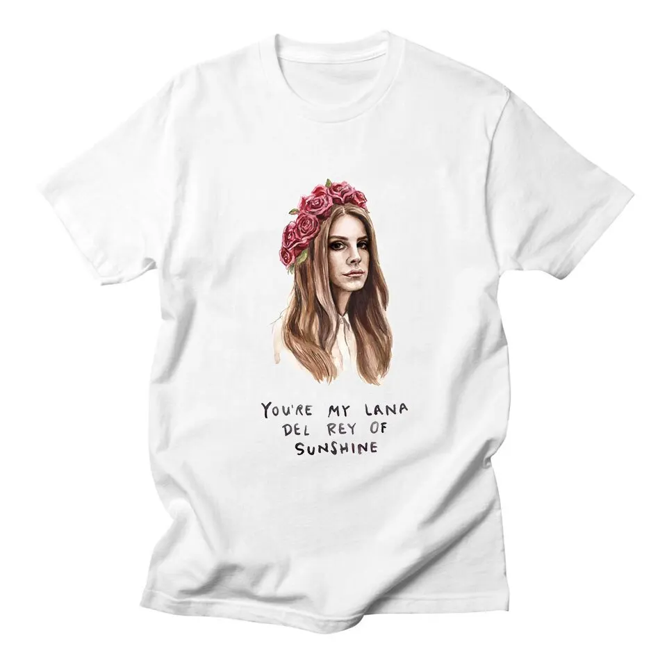 Lana Del Rey White T Shirt Women Cotton You're My Lana Del Rey of Sunshine Camisetas Fashion Harajuku Casual Tee Shirt wholesale
Lana Del Rey White T Shirt Women Cotton You're My Lana Del Rey of Sunshine Camisetas Fashion Harajuku Casual Tee Shirt wholesale