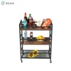 Factory custom modern furniture serving trolley cart 3-Tier kitchen utility cart with storage living room
