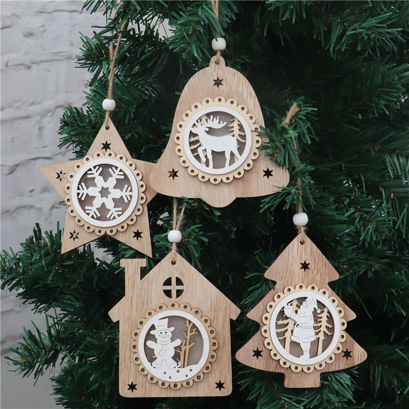 Christmas Hanging Decoration Hollow Wooden Bell Disc Lighted Christmas Tree Ornament, As picture show
Christmas Hanging Decoration Hollow Wooden Bell Disc Lighted Christmas Tree Ornament, As picture show