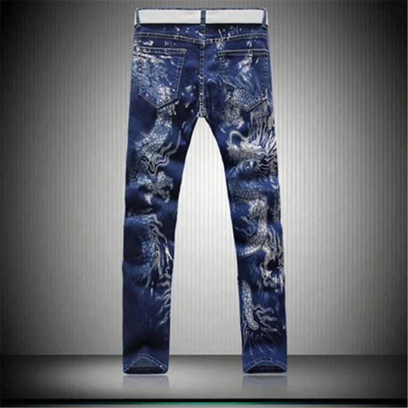Voogue Men jeans spring summer Printed pants men's street style straight jeans, Customized color
Voogue Men jeans spring summer Printed pants men's street style straight jeans, Customized color