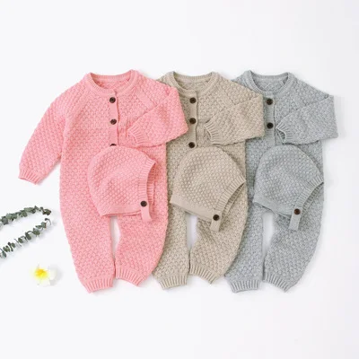 Hot selling newborn baby Girls and Boys Romper Jumpsuit Set Long Sleeve Top and Hat
Hot selling newborn baby Girls and Boys Romper Jumpsuit Set Long Sleeve Top and Hat