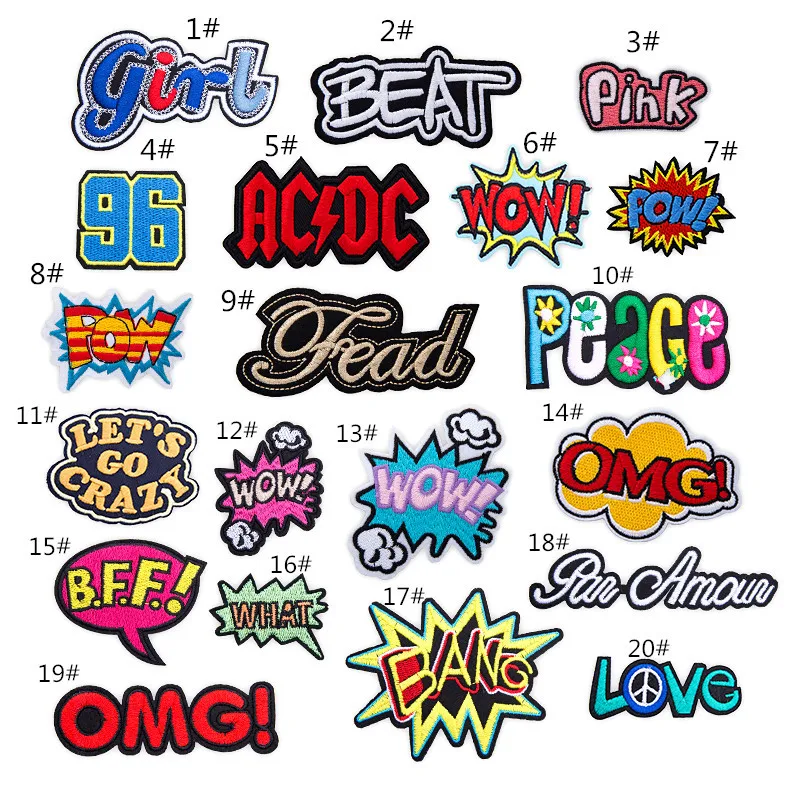 Wholesale Letter Embroidery Patch Clothing Patch Clothing Accessories Shoe Hats Clothing Bag Home Textile DIY Accessories
Wholesale Letter Embroidery Patch Clothing Patch Clothing Accessories Shoe Hats Clothing Bag Home Textile DIY Accessories