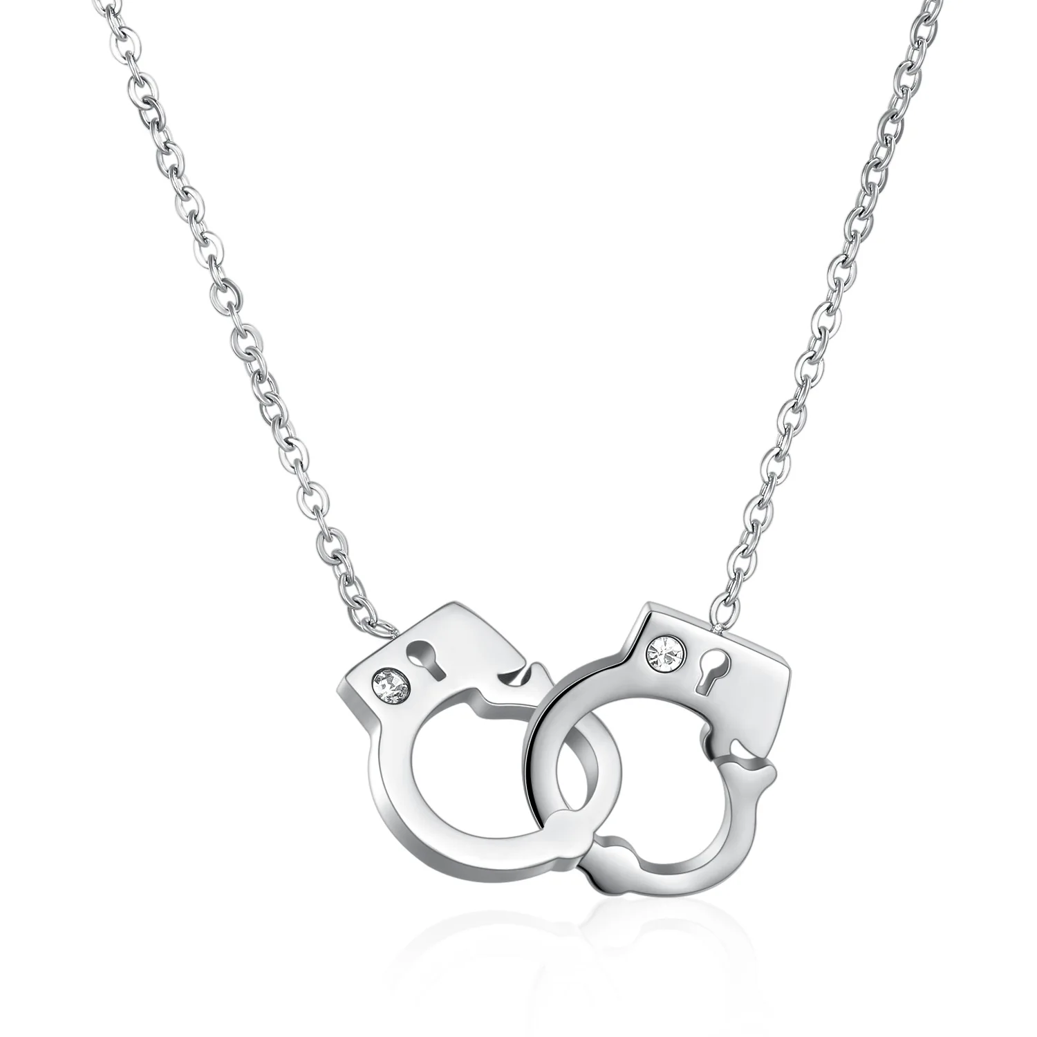 Ladies Clavicle Chain Gold Plated Stainless Steel Diamond Handcuff Pendant Necklace, Picture shows
Ladies Clavicle Chain Gold Plated Stainless Steel Diamond Handcuff Pendant Necklace, Picture shows