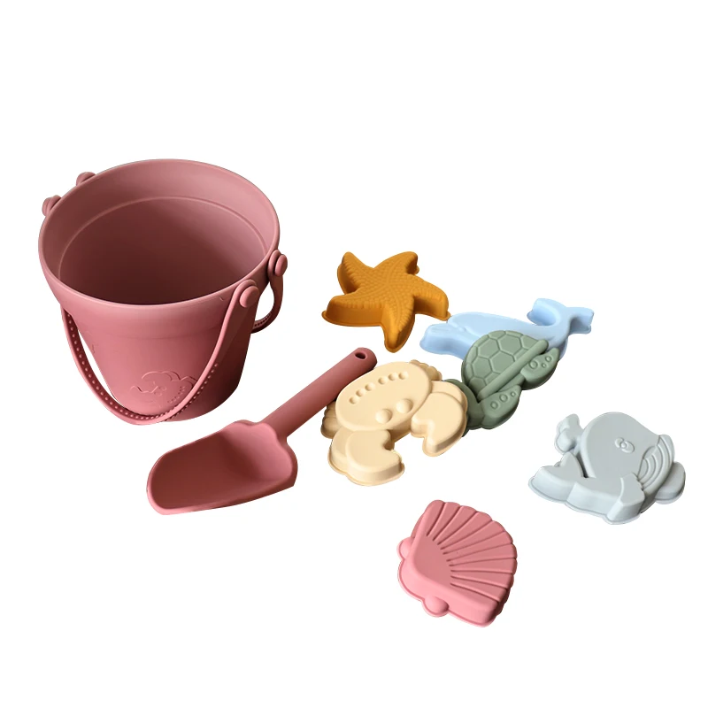 Silicone Sand Bucket Toys 6pcs/set Creative Beach Toys Beach Games For Children Silicone Beach Bucket Shovel Set Toys
Silicone Sand Bucket Toys 6pcs/set Creative Beach Toys Beach Games For Children Silicone Beach Bucket Shovel Set Toys