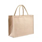 Handled Jute Bags Promotional Cheap Natural Recycle Foldable Carry Jute Shopping Bags