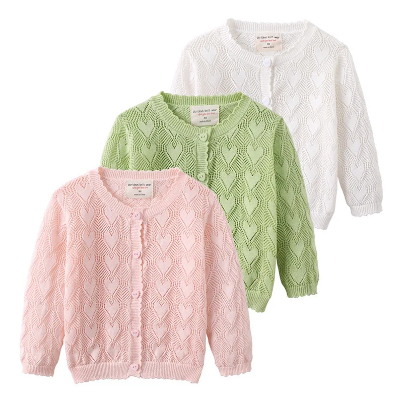 Love Hollow Newborn Baby Sweater Coat Cotton Baby Sweater Sunscreen Thin Girl Knitted Cardigan
Love Hollow Newborn Baby Sweater Coat Cotton Baby Sweater Sunscreen Thin Girl Knitted Cardigan