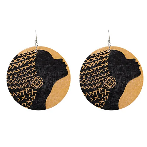 Wood Earrings European and American Fashion Printing African Figure Color Printed Earlobe Woman Silver Plated Earring Wire 30pcs, Multiple colors
Wood Earrings European and American Fashion Printing African Figure Color Printed Earlobe Woman Silver Plated Earring Wire 30pcs, Multiple colors