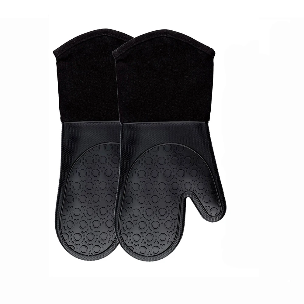 Black Silicone Oven Mitts Professional Heat Resistant Pot Holder & Baking Gloves, Customized
Black Silicone Oven Mitts Professional Heat Resistant Pot Holder & Baking Gloves, Customized