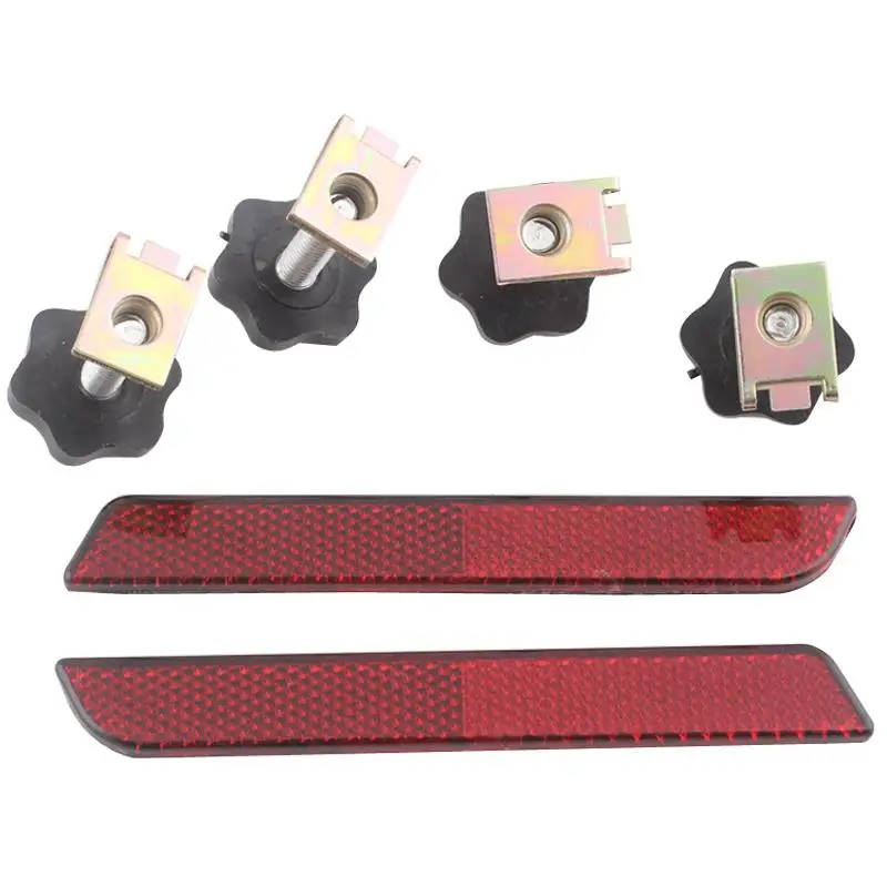 Hard Saddlebags Red Side Visibility Reflectors+Theft Deterrent Locks Fit For Harley