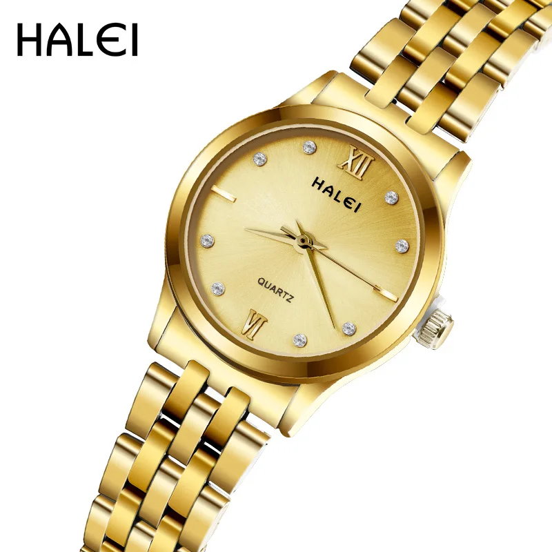 HALEI high quality luxury stylish the most beautiful watches Alloy Waterproof Gold Quartz Watches for Women, 2 colors
HALEI high quality luxury stylish the most beautiful watches Alloy Waterproof Gold Quartz Watches for Women, 2 colors