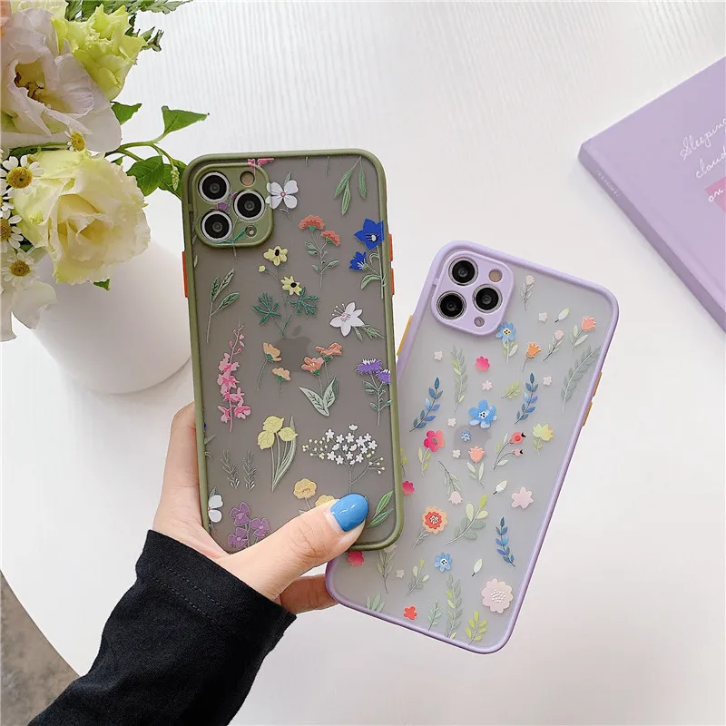 Luxury Cute Flower Phone Case For iPhone 12 Mini 11 Pro Max X XR XS Max 7 8 Plus SE2020 Bumper Matte Back Cover Coque Funda
Luxury Cute Flower Phone Case For iPhone 12 Mini 11 Pro Max X XR XS Max 7 8 Plus SE2020 Bumper Matte Back Cover Coque Funda