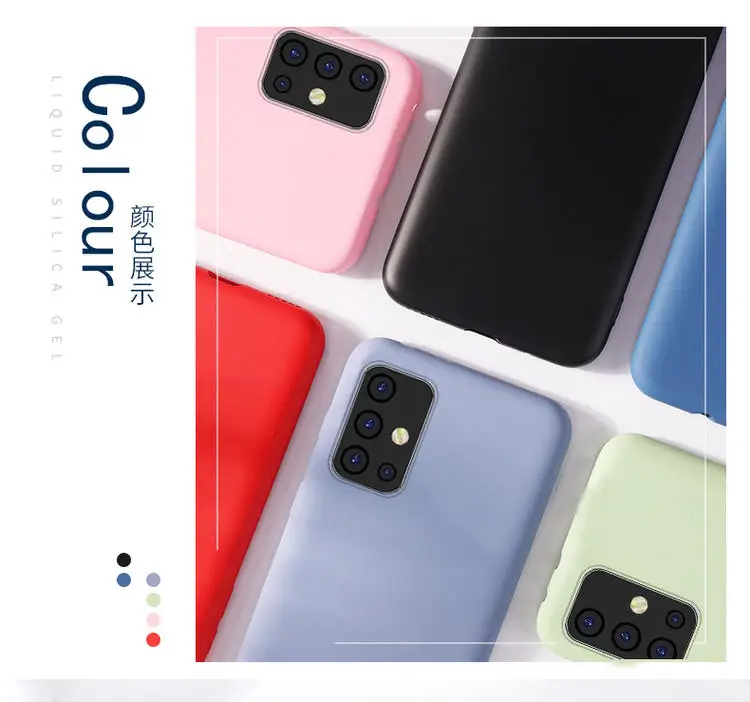 Soft Back covers Liquid Silicone Phone case For Samsung A51 A71 
Soft Back covers Liquid Silicone Phone case For Samsung A51 A71