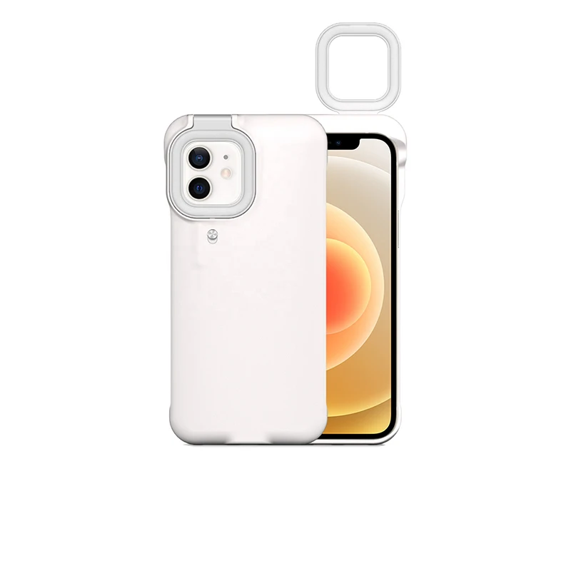 Soft And Durable Selfie Ring Light Cell Phone Case For IPhone 12 11 Pro Max Camera Led Ring Lamp Creative Protective Cover
Soft And Durable Selfie Ring Light Cell Phone Case For IPhone 12 11 Pro Max Camera Led Ring Lamp Creative Protective Cover