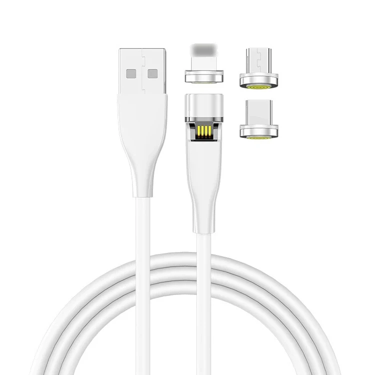540 Degree Rotating Magnet For Android iOS Micro USB Type C Fast Charging Data Cables, Black / white
540 Degree Rotating Magnet For Android iOS Micro USB Type C Fast Charging Data Cables, Black / white