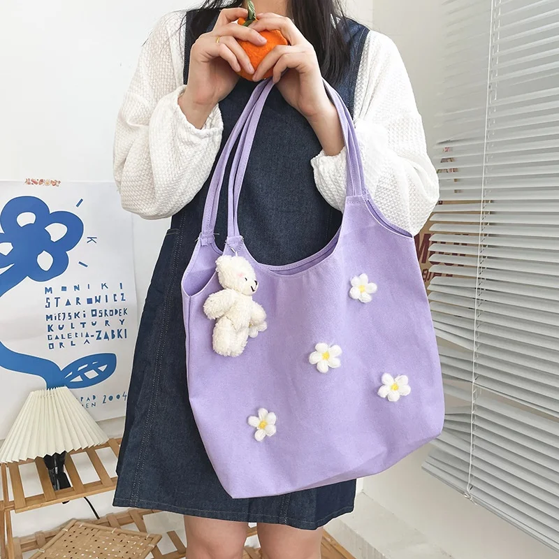 Purple White 3d Flowers Stoffbeutel Cute Student Ladies Retro Messenger Crossbody Large Tote Rpet Shopping Reusable Grocery Bag, 2 colors
Purple White 3d Flowers Stoffbeutel Cute Student Ladies Retro Messenger Crossbody Large Tote Rpet Shopping Reusable Grocery Bag, 2 colors