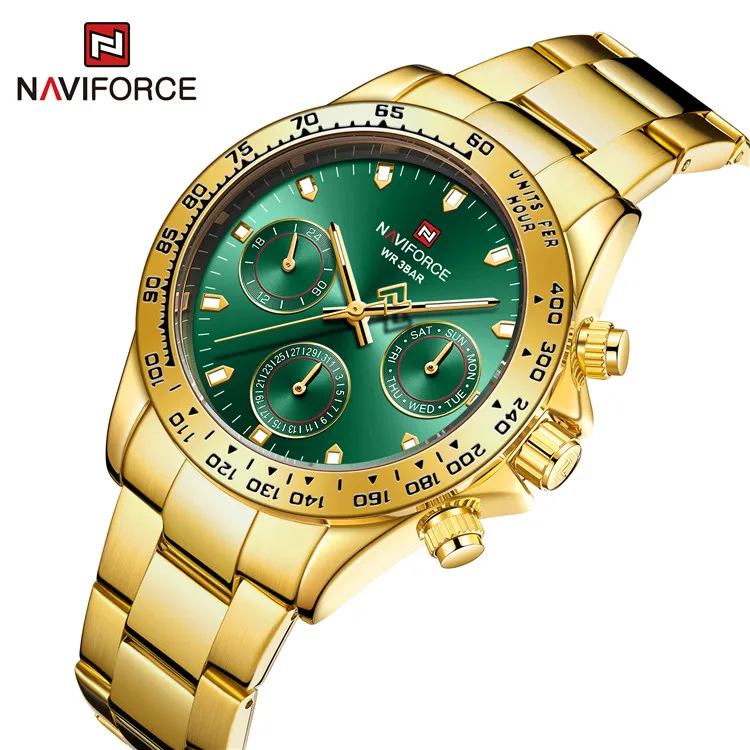 NAVIFORCE 9193 Brand Sports Quartz Watches Luxury Stainless Steel Watch Male Waterproof Wrist Watch For Men Business Clock, 7 colors
NAVIFORCE 9193 Brand Sports Quartz Watches Luxury Stainless Steel Watch Male Waterproof Wrist Watch For Men Business Clock, 7 colors