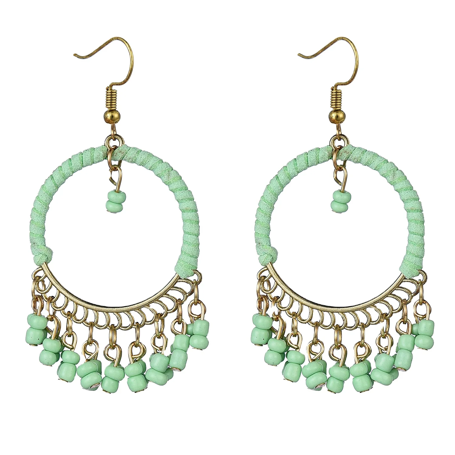 Ethnic Fancy overstatement beads tassel round earring designs handmade rope around exotic style beaded hoop earrings
Ethnic Fancy overstatement beads tassel round earring designs handmade rope around exotic style beaded hoop earrings