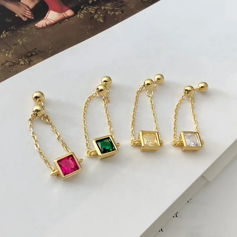 Hot Trendy 925 Sterling Silver Quality Colorful Square Zircon Link Chain Adjustable Ring 18K Women
Hot Trendy 925 Sterling Silver Quality Colorful Square Zircon Link Chain Adjustable Ring 18K Women